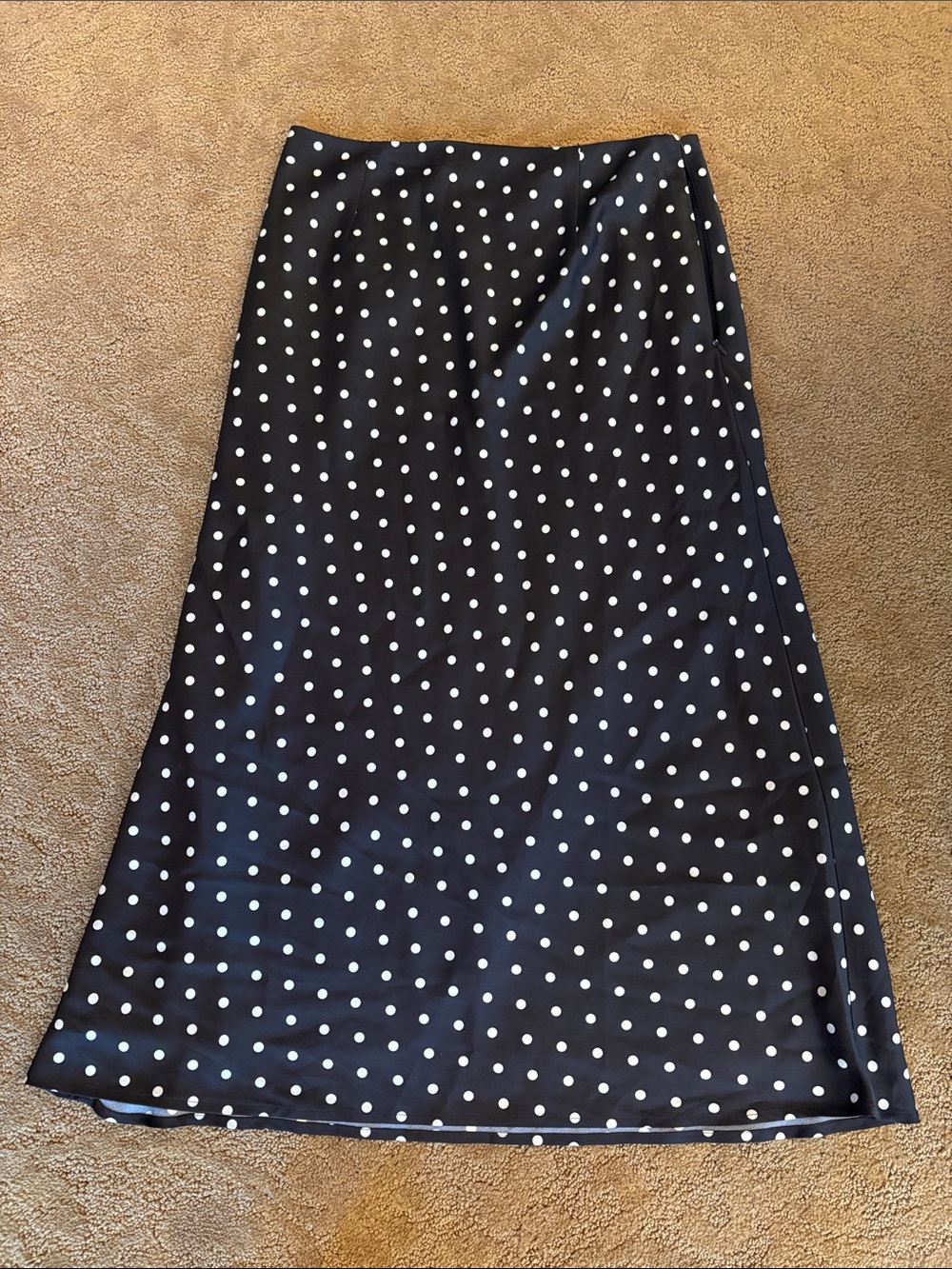 Peppermayo Black and White Polka Dot Maxi Skirt